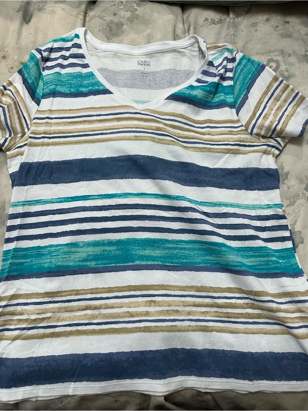 3 Croft and barrow women’s tees 2 short sleeve 1 long sleeve - Picture 2 of 4